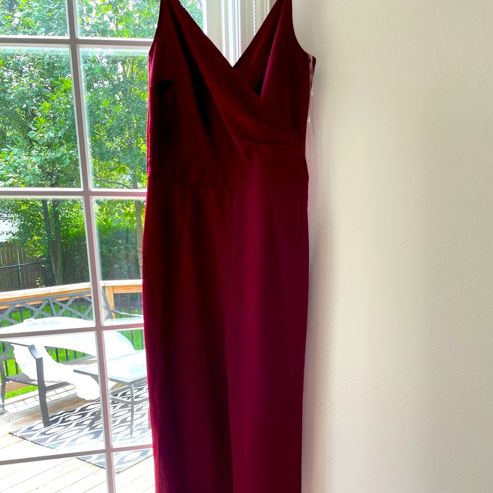 Burgandy Jumpsuit NWOT Small